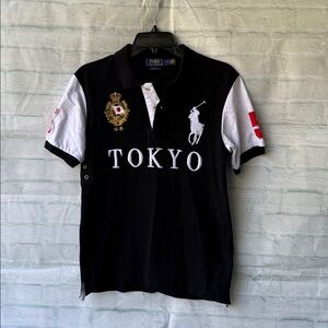 Ralph Lauren Black and White Tokyo Polo Shirt